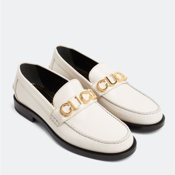 Gucci Cara Classic Logo Moccasin Loafers size 40EU women's NIB - Picture 1 of 4